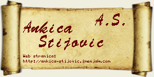 Ankica Stijović vizit kartica